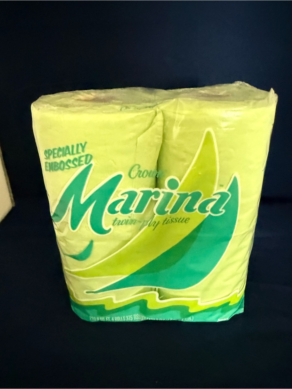 Vintage 1970’s Green Embossed Toilet Paper